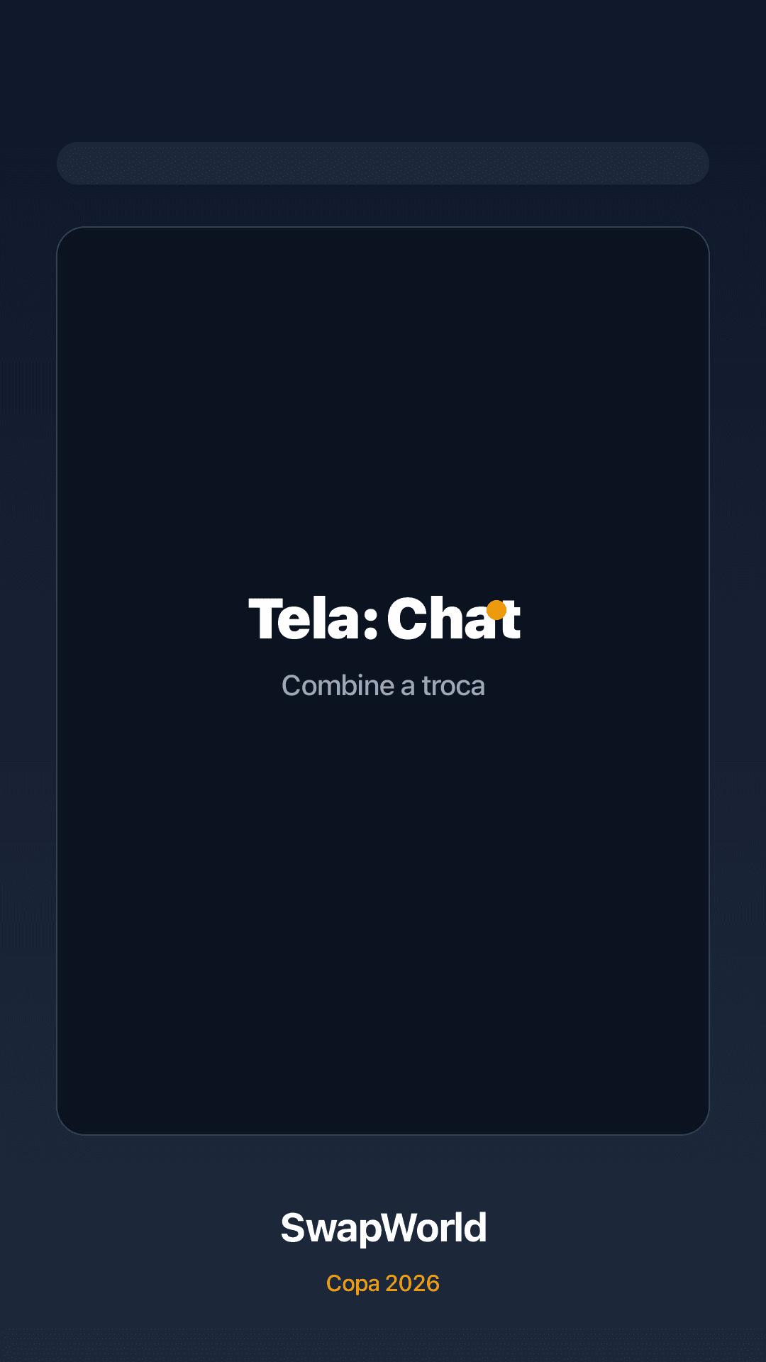 Chat para combinar a troca